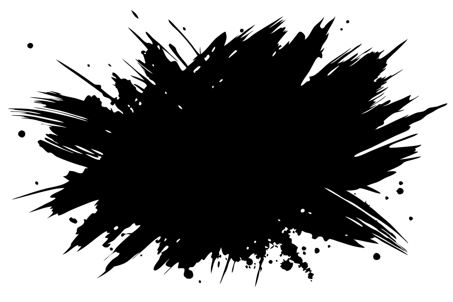 Abstract Circular Burst Design Grunge Ink Splatter Frame for Text png