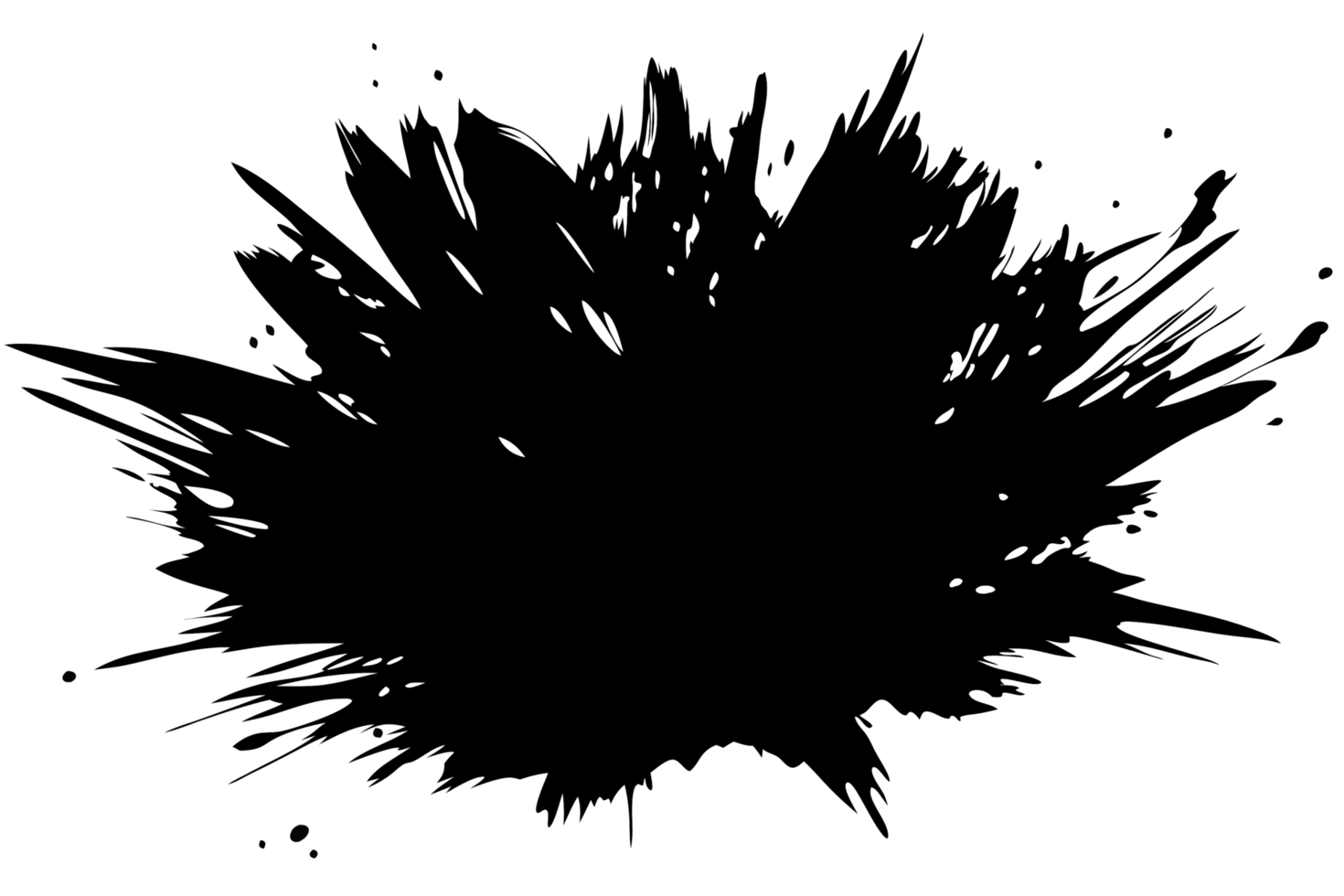 Abstract Ink Splash Black and White Grunge Design Element for Backgrounds png