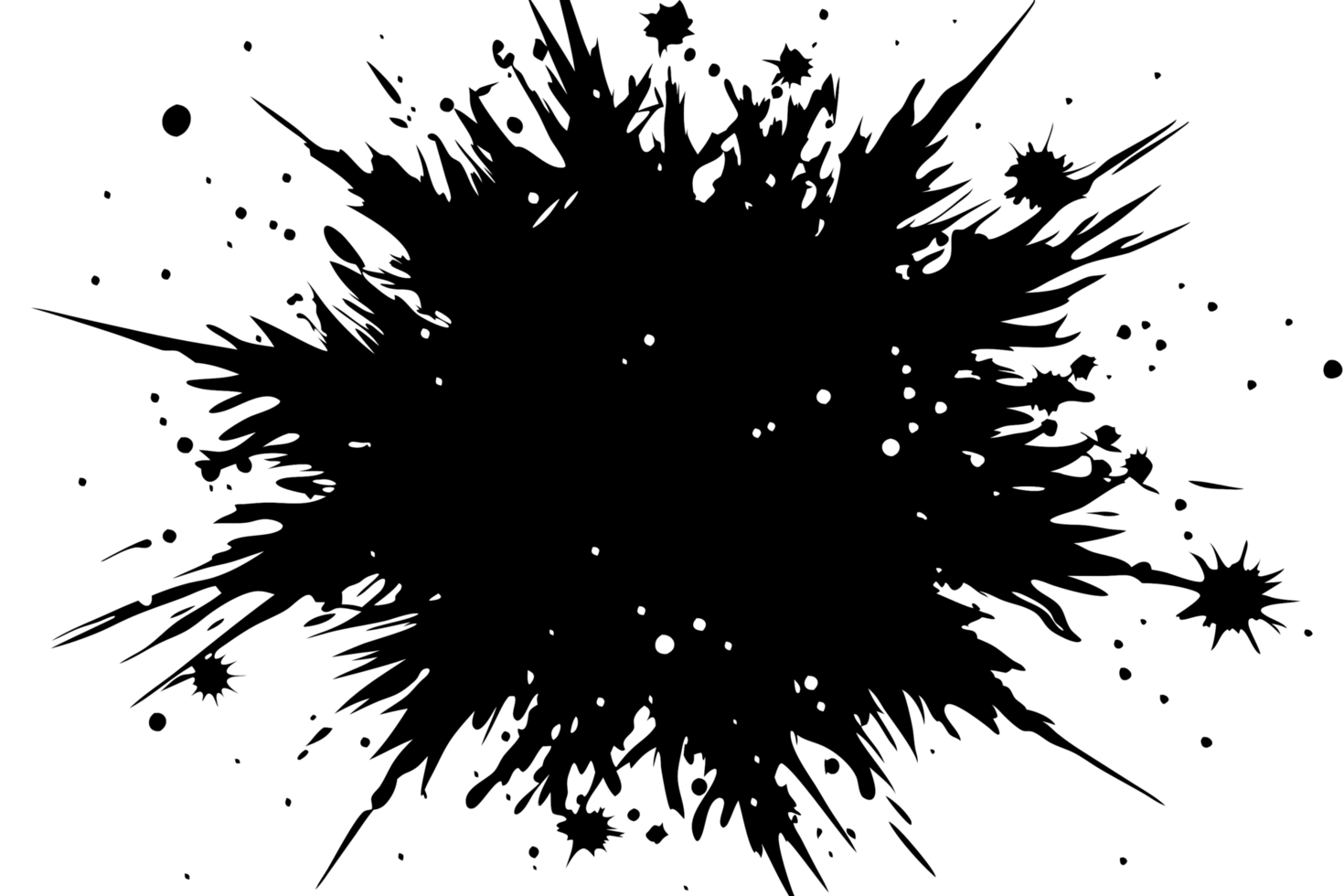 Abstract Ink Splash Burst Background Circular Design Element for Branding png