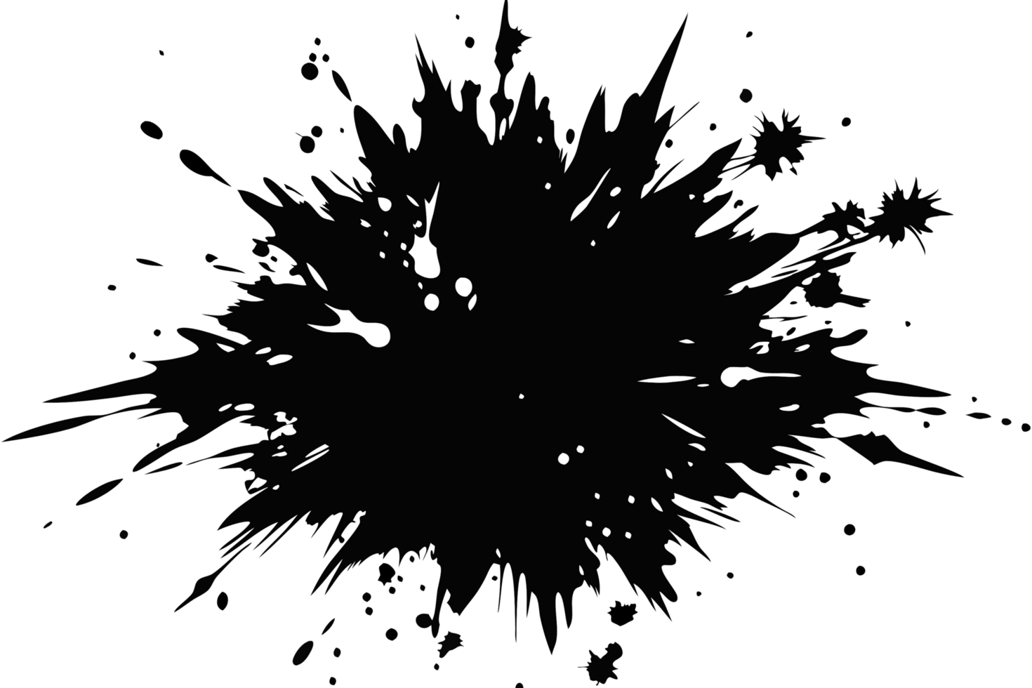Abstract Ink Splash Design Black and White Grunge Texture for Background png
