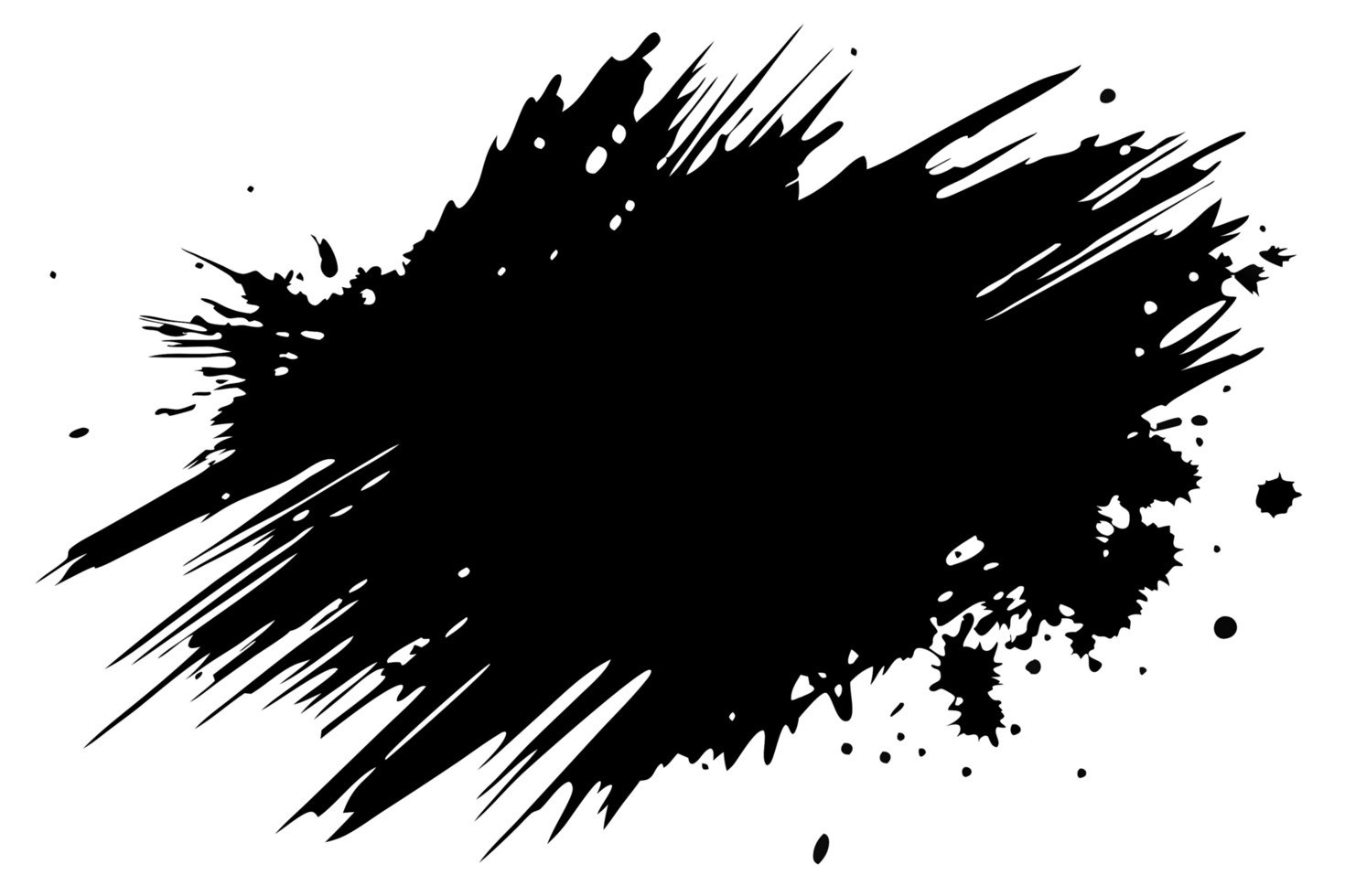 Abstract Ink Splatter Border Frame Grunge Texture Design Element png