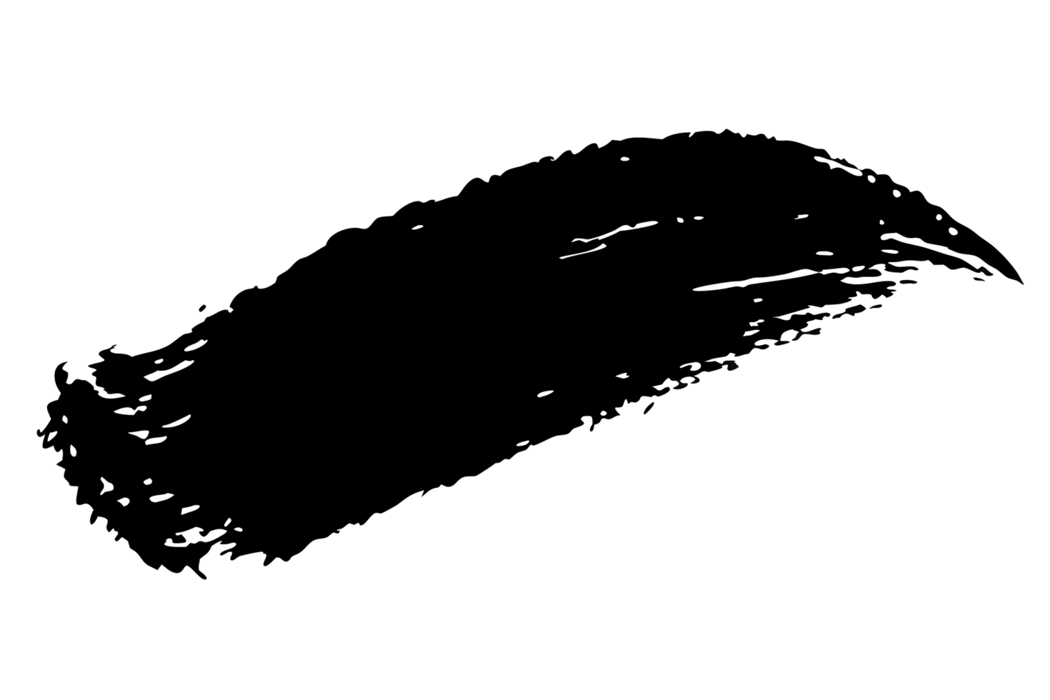 Abstract White Line Art Brush Stroke on Black Background Texture Design Element png