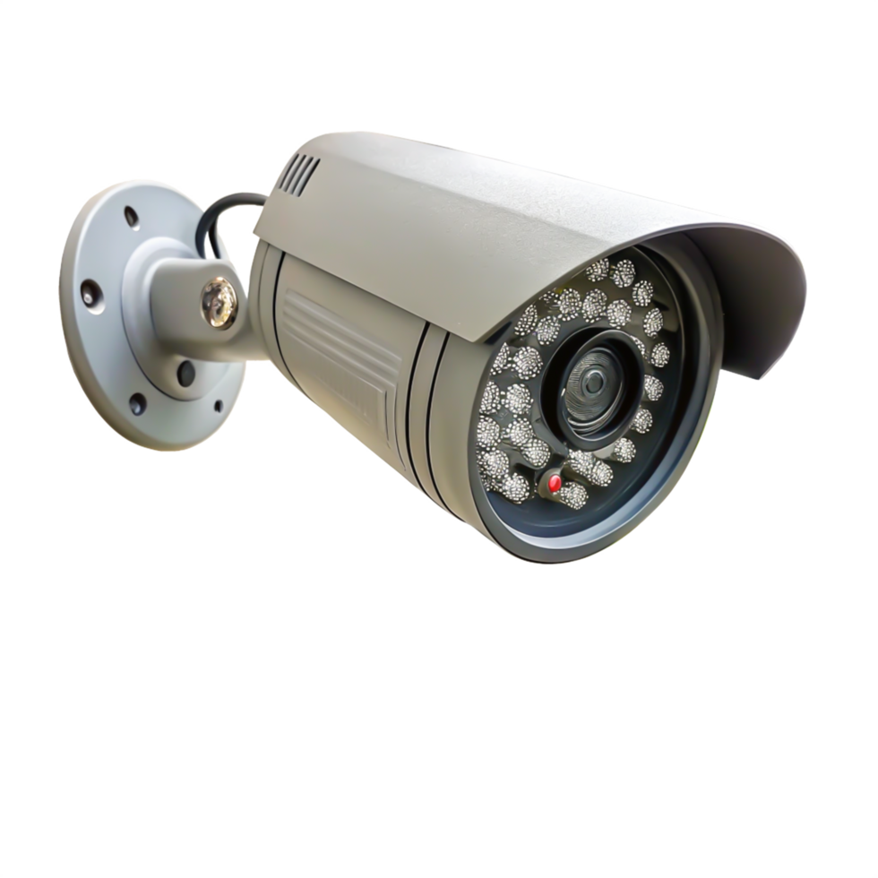 High-Resolution CCTV Security Camera Isolated on White Background png