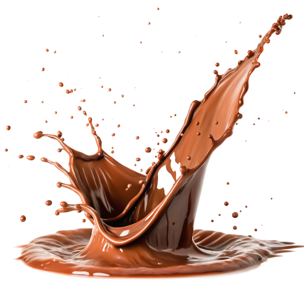 Delicious Chocolate Milk Splash Creamy Brown Liquid, Drink, Food Photography png