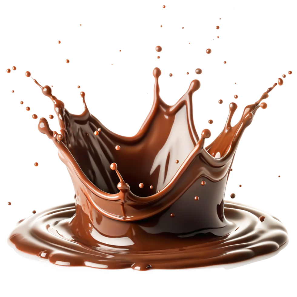 Delicious Chocolate Milk Splash Crown Creamy Brown Liquid Drizzle png