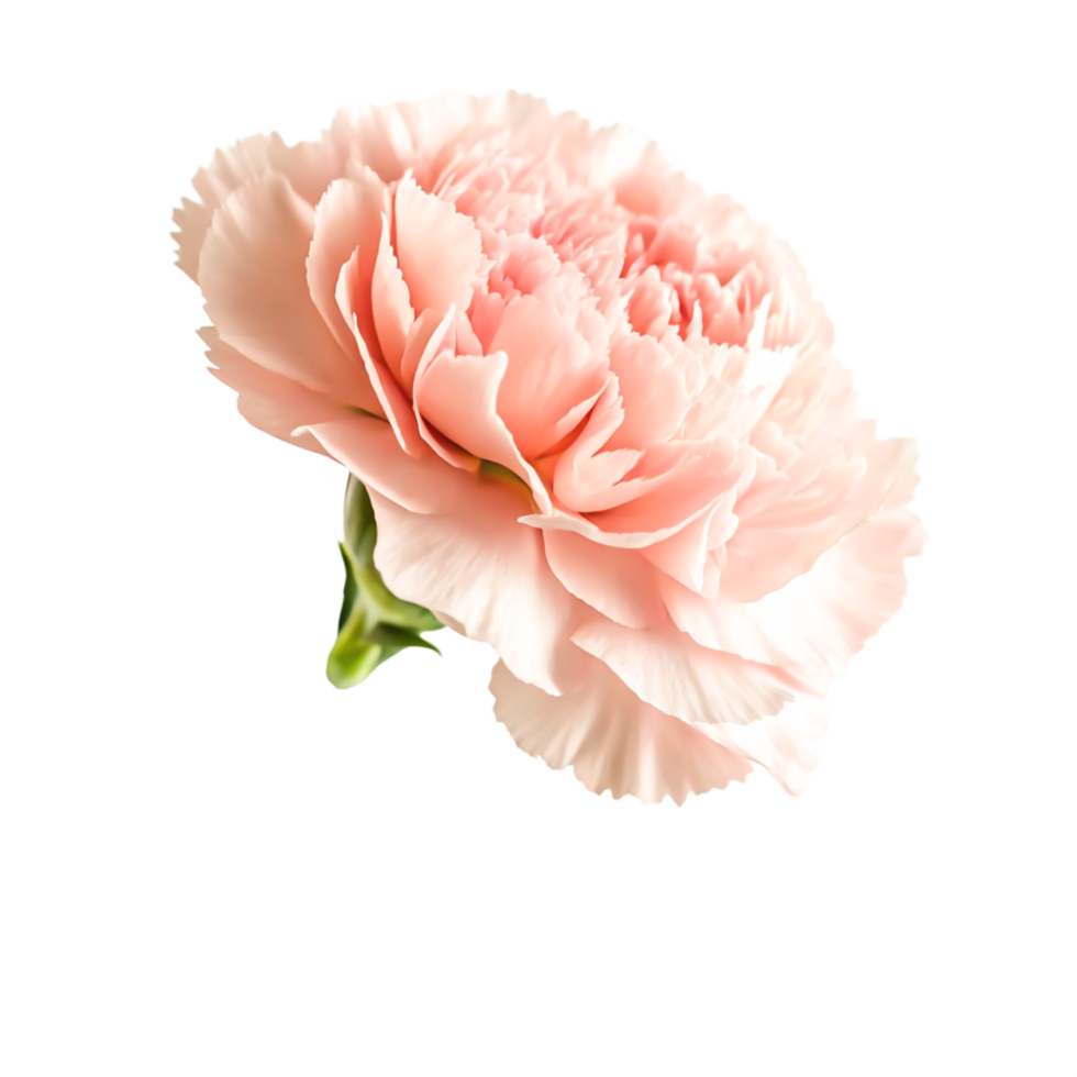 Elegant Pink Carnation Flower Blossom, Close-Up Isolated on White Background png