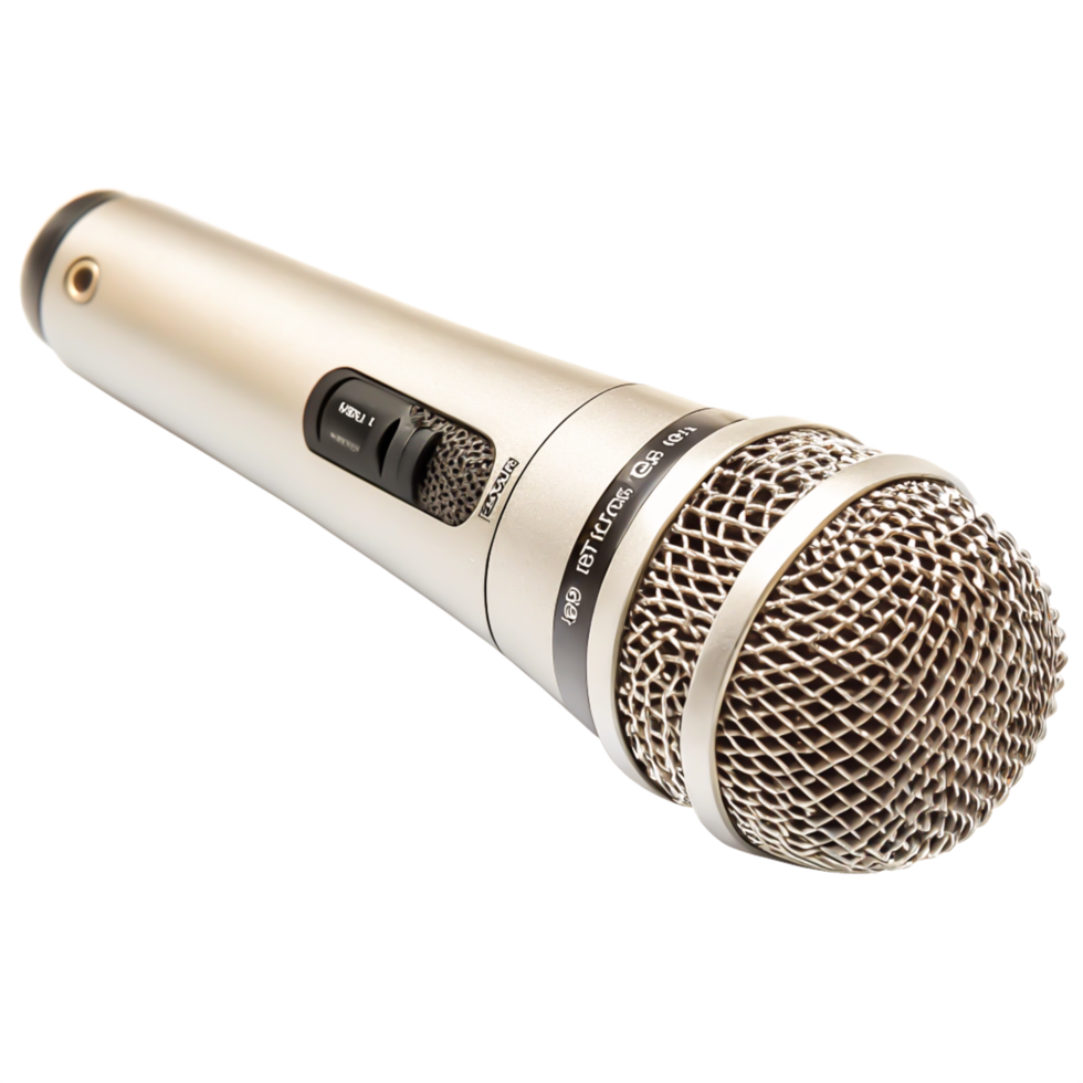 Professional Dynamic Microphone Isolated on White Background for Recording Studio png