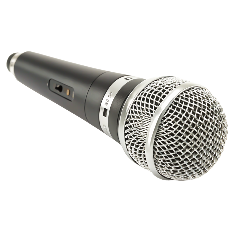 Professional Dynamic Microphone, Isolated on White Background, Music Equipment png