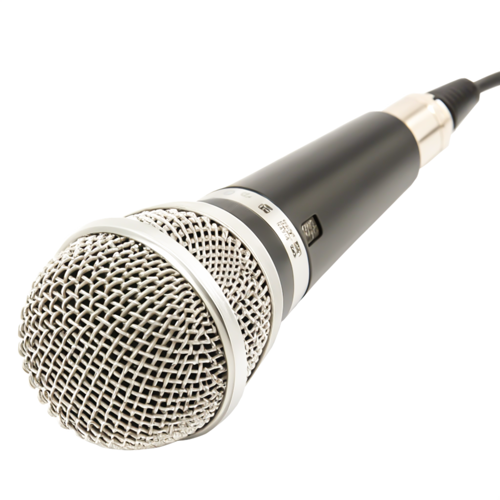 Professional Wired Microphone Close-up, Studio Recording Equipment, Music Instrument png