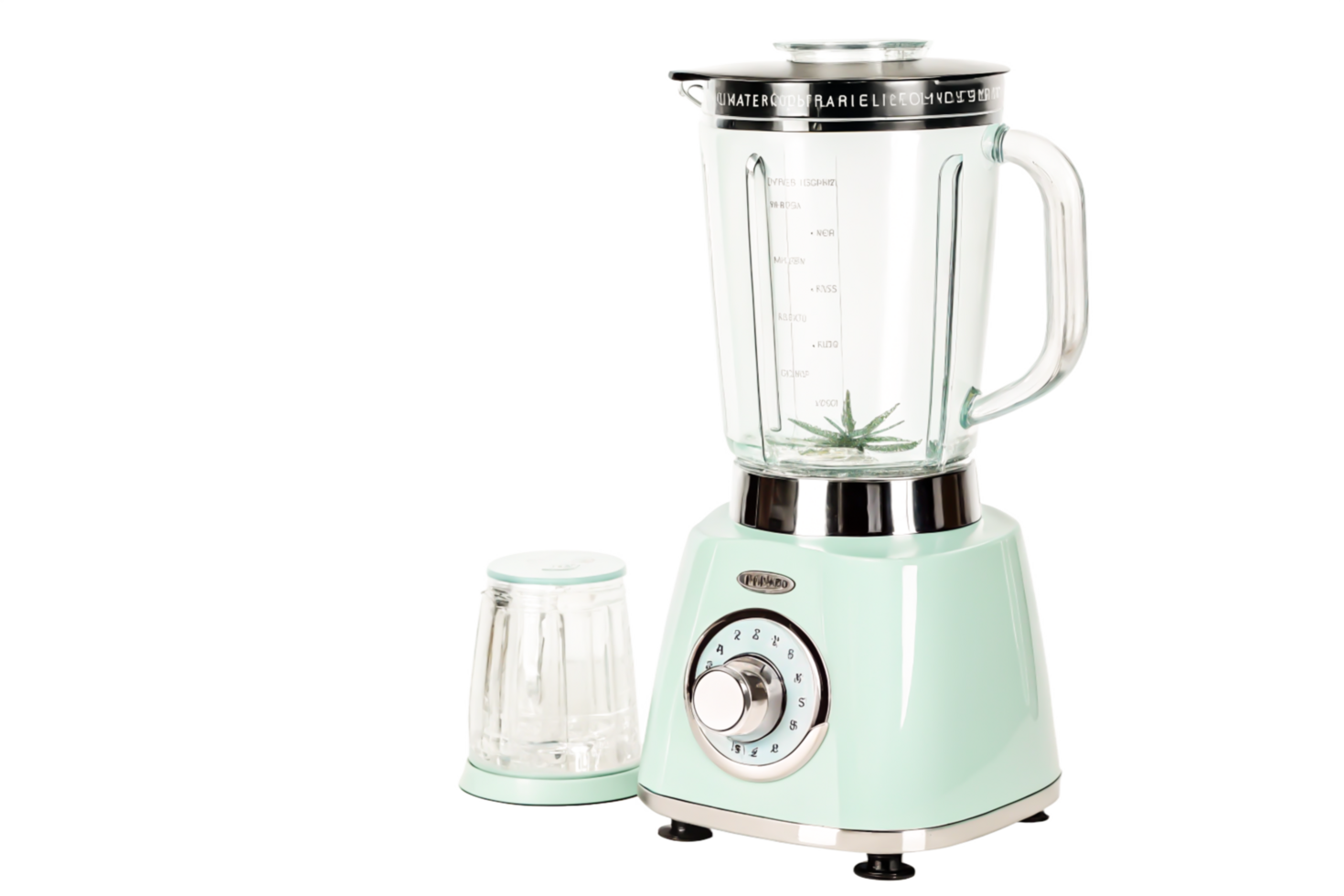 Retro Mint Green Blender with Grinder, Kitchen Appliance, Food Processor png