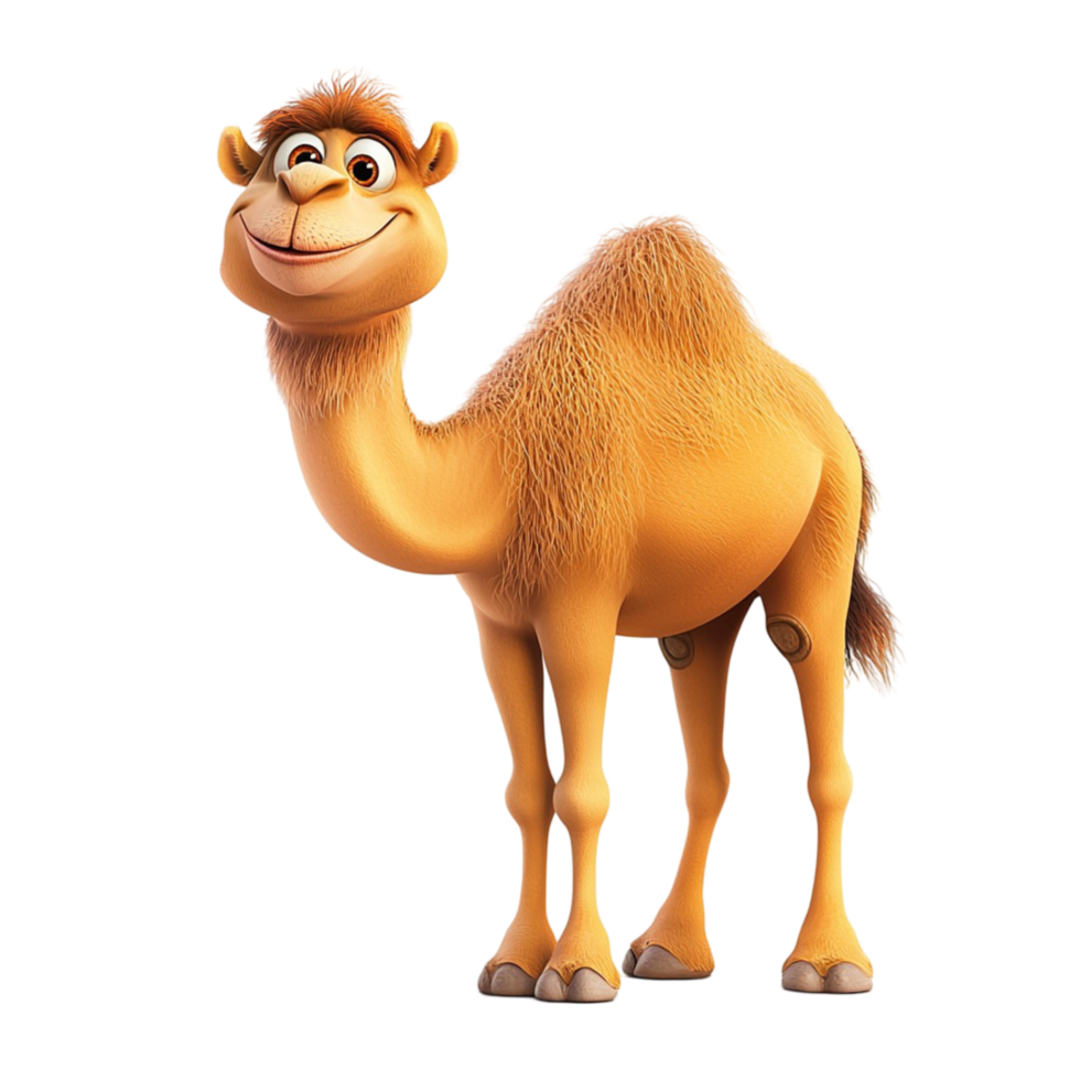 Graceful camel sting tall long legs gentle expressive face png