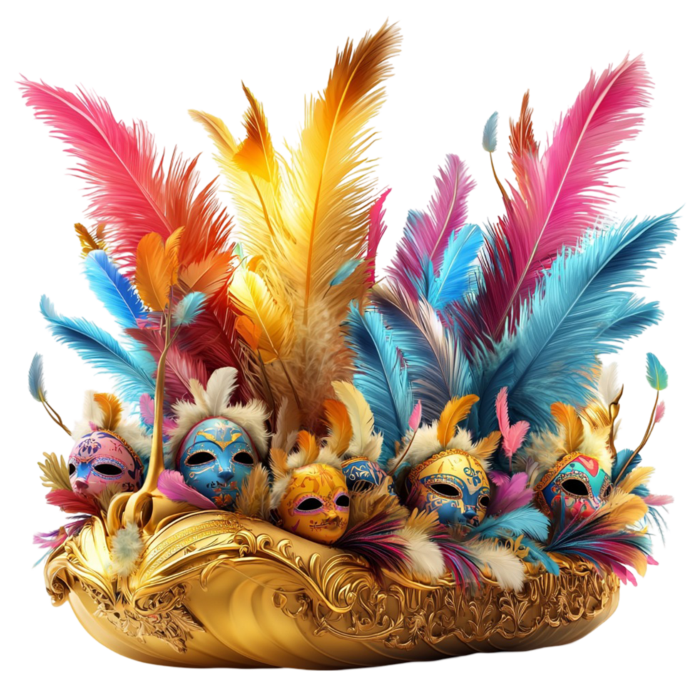 Beautiful bird nest filled colorful feathers delicate tiny eggs png