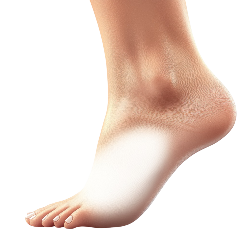 Graceful bare foot stepping lightly smooth skin natural beauty png