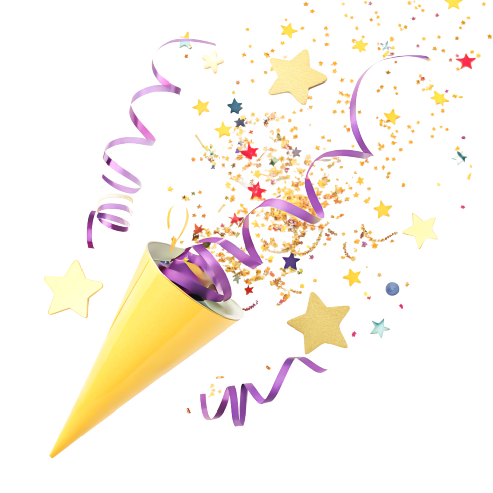 Festive Party Popper Explosion png