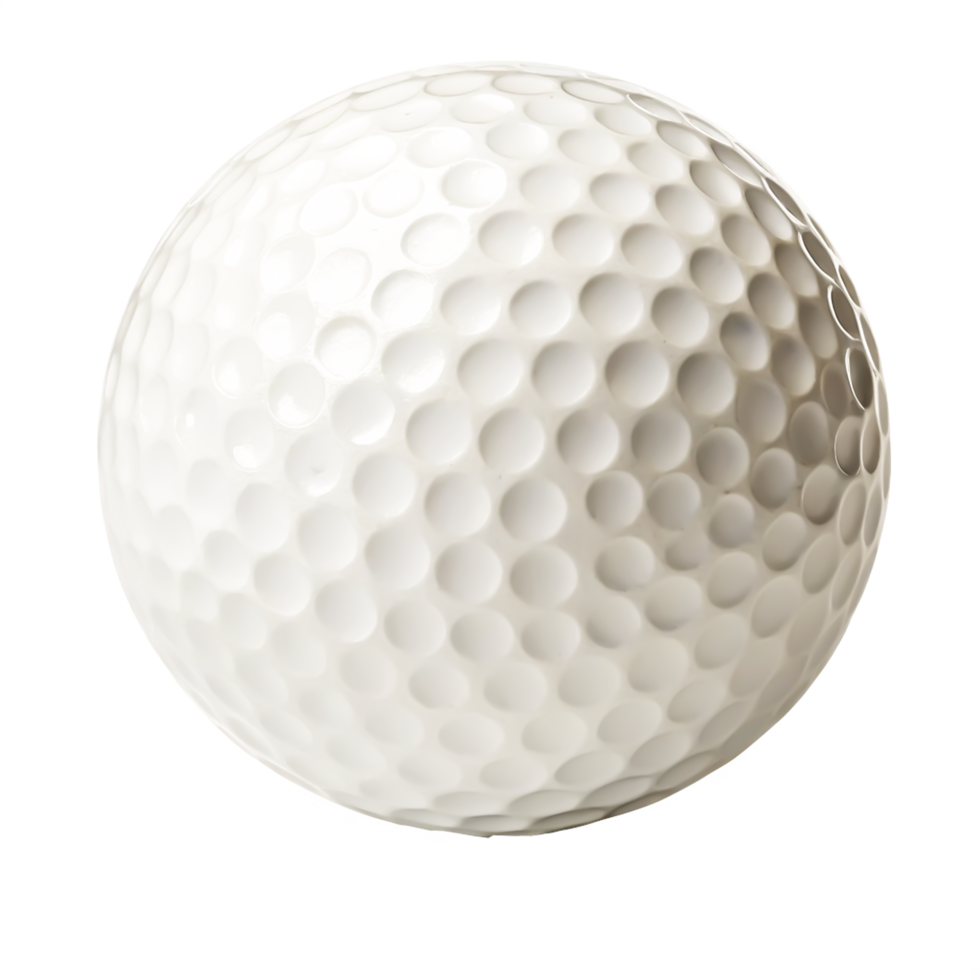 High-Resolution Close-up of a White Golf Ball Isolated on White Background png