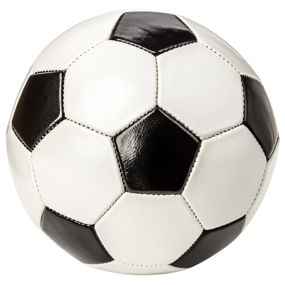 Classic Black and White Soccer Ball High-Resolution Image for Sports Designs png