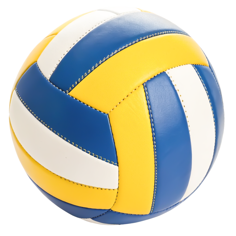 Blue, Yellow, White Volleyball png