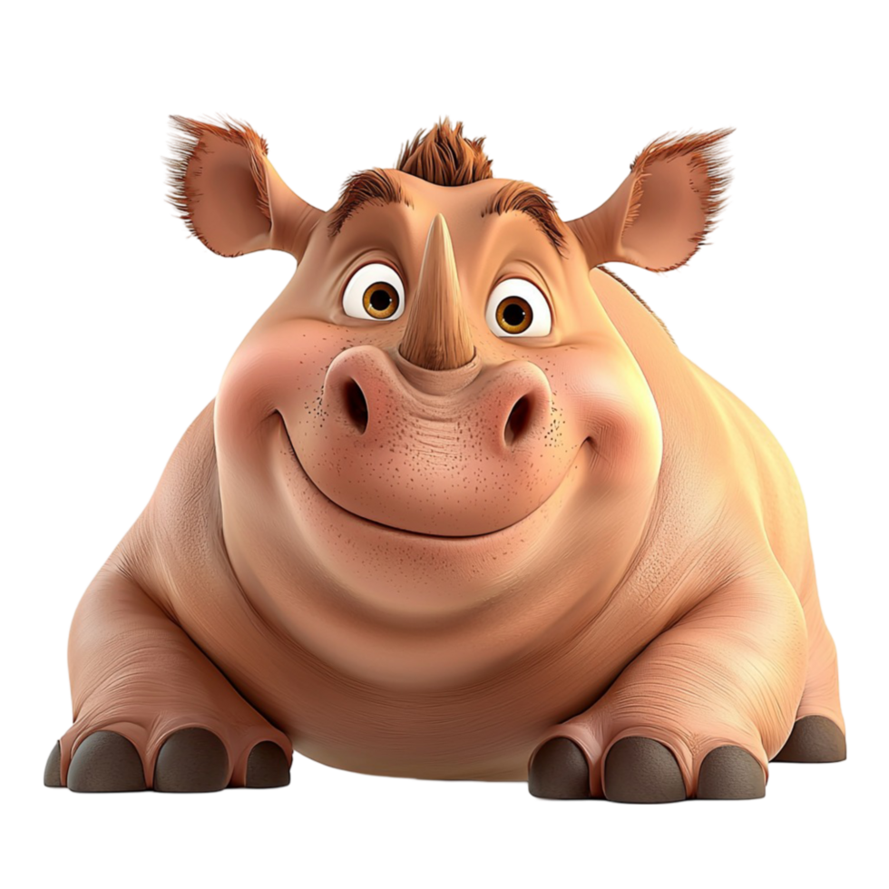 Happy pig sting a wide cheerful friendly smile png