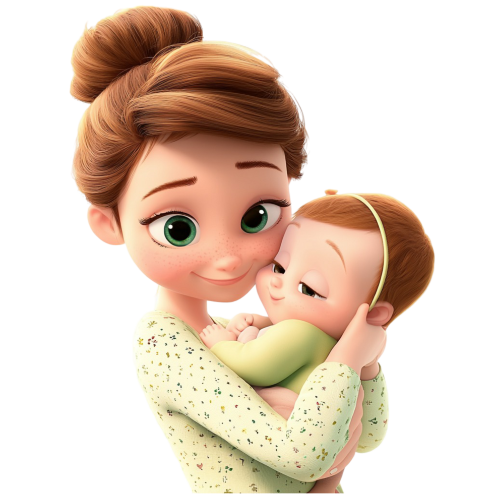 Loving mother holding her baby a warm gentle smile png