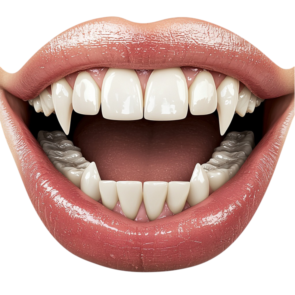 Big smiling mouth showing bright white teeth looking perfectly healthy png