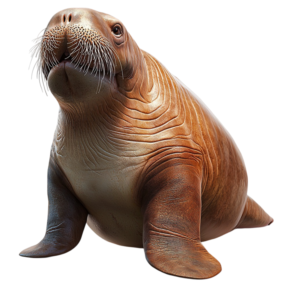 Large brown seal sitting peacefully on the shore looking relaxed soft fur a playful expression png