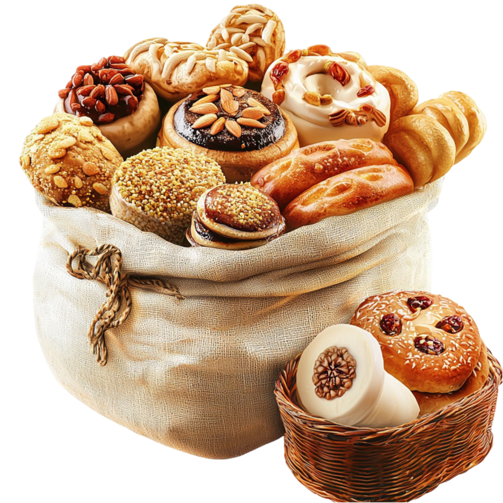Delicious assortment of traditional Middle Eastern sweets nuts displayed beautifully looking rich flavorful inviting png
