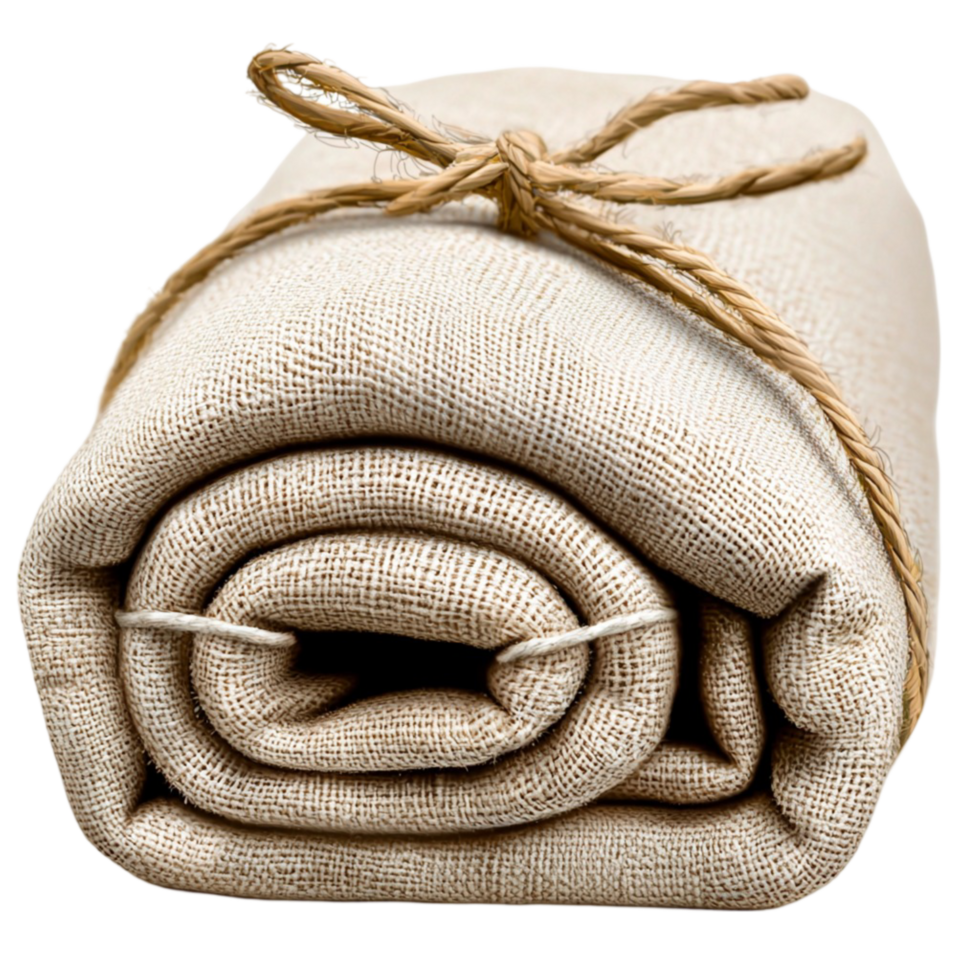 Soft neatly folded beige woolen blanket looking cozy warm perfect for cold winter nights png