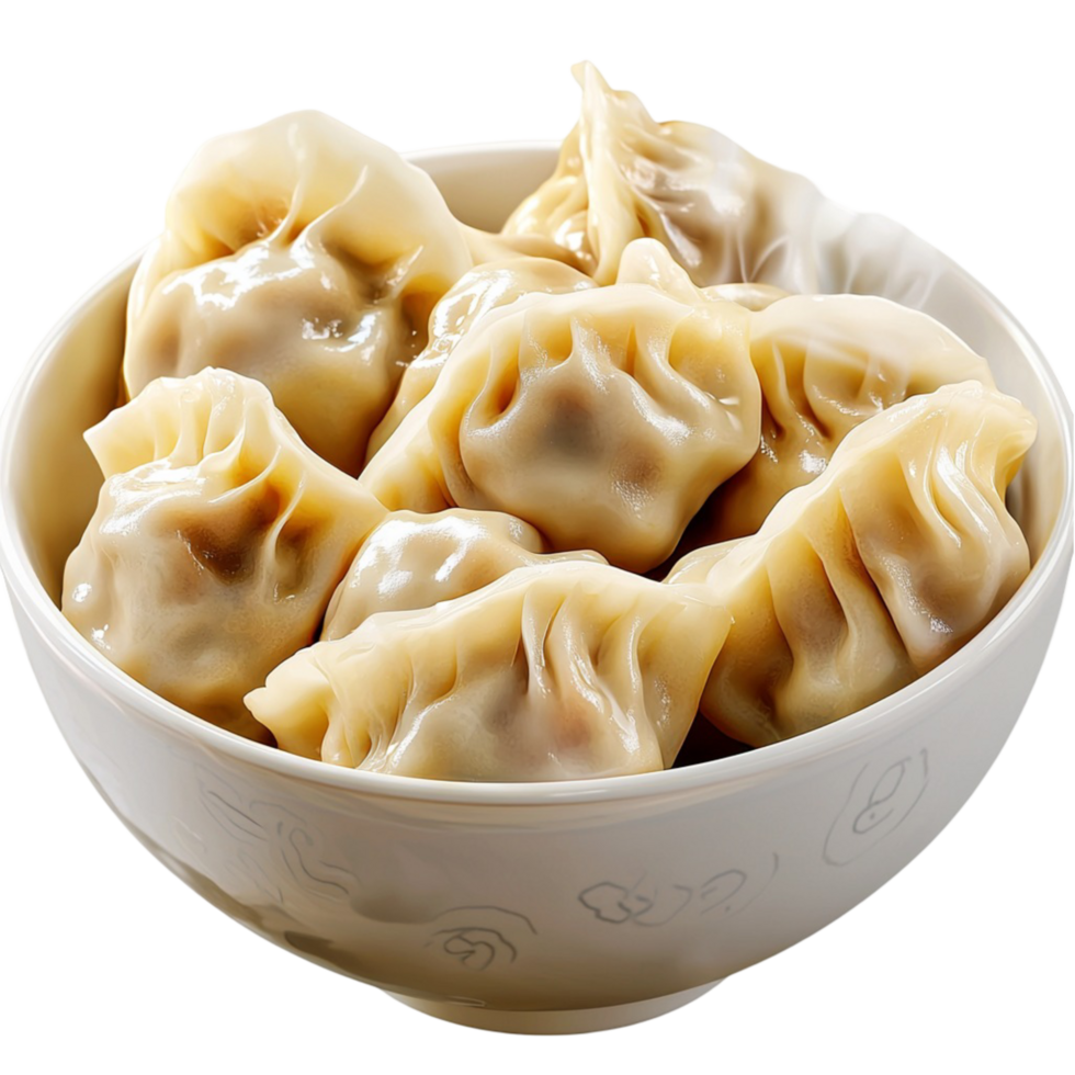 Delicious freshly made dumplings in a bowl looking appetizing warm perfect for a comforting meal png