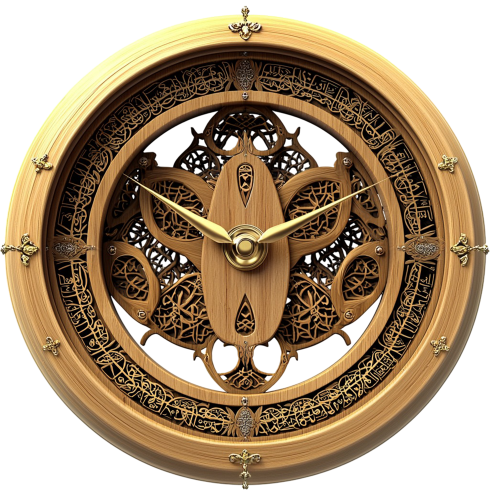 Elegant golden clock a detailed design looking luxurious classic perfect for time enthusiasts png