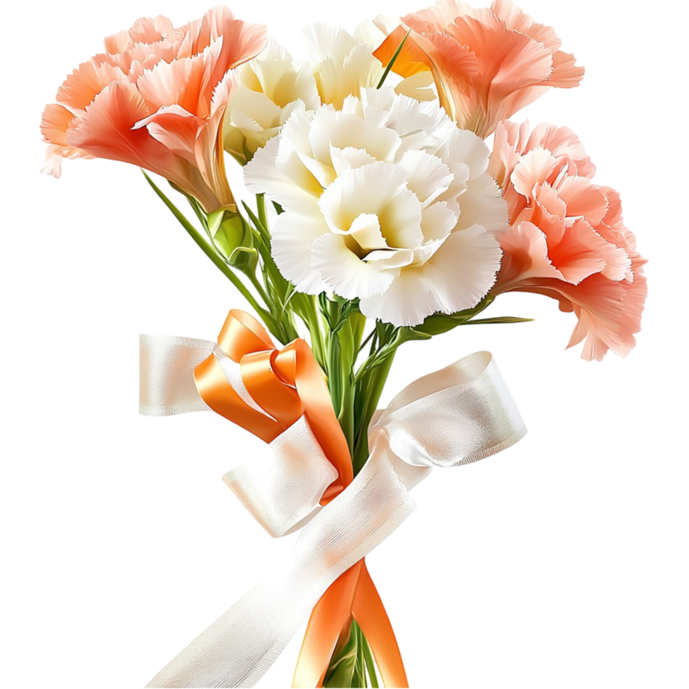 Delicate bouquet of white peach flowers in full bloom looking fresh fragrant perfect for gifting png