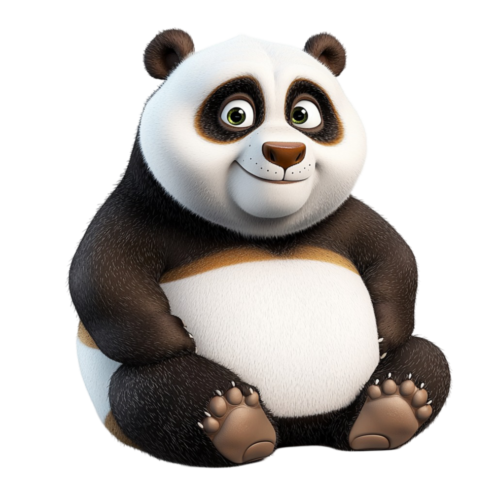 Cute cartoon pa bear sting happily looking friendly adorable perfect for animal lovers everywhere png