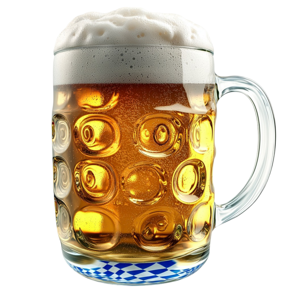Large glass beer mug foam looking refreshing delicious perfect for beer lovers png