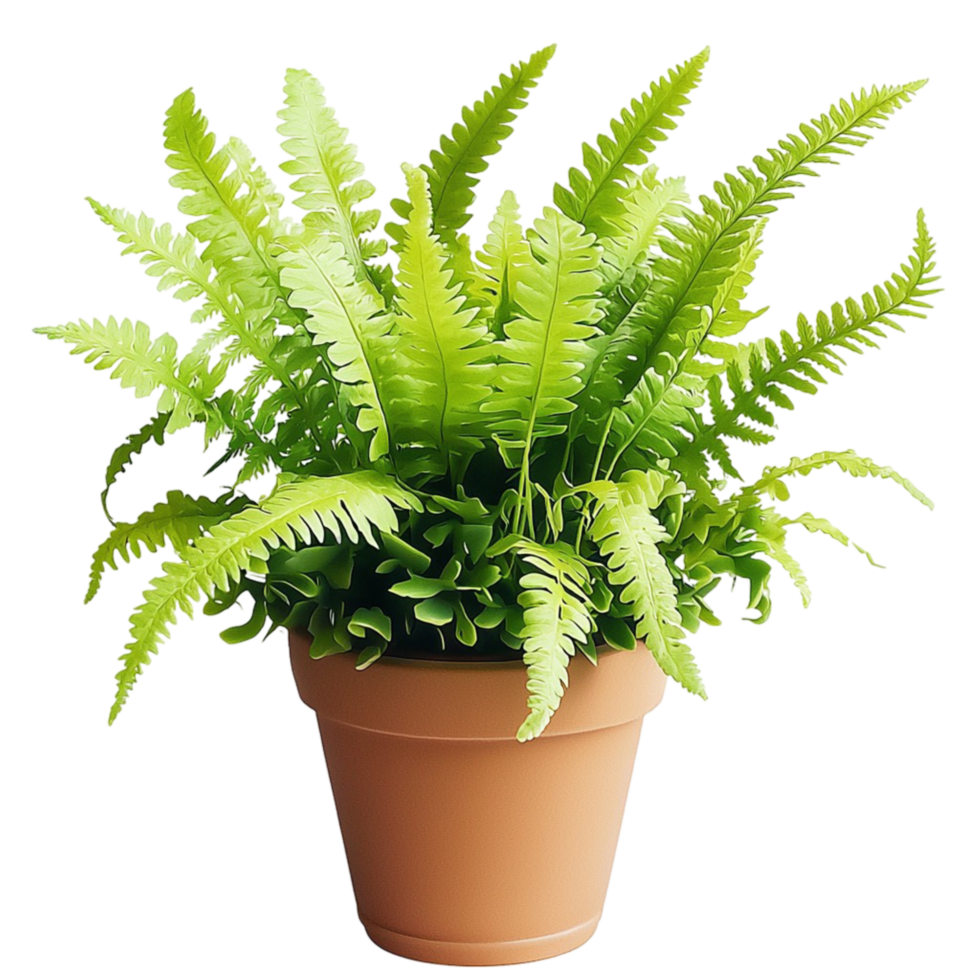 Green leafy potted plant growing beautifully fresh vibrant leaves healthy stems png