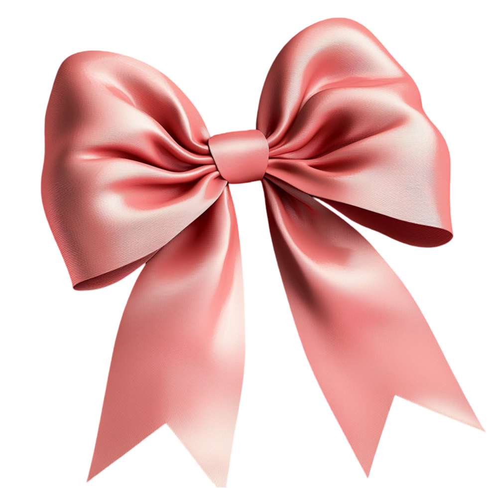 Soft pink ribbon tied into a beautiful bow representing elegance femininity delicate charm png