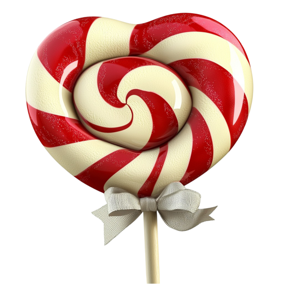 Sweet peppermint cy cane tied a bow representing festive joy nostalgia png