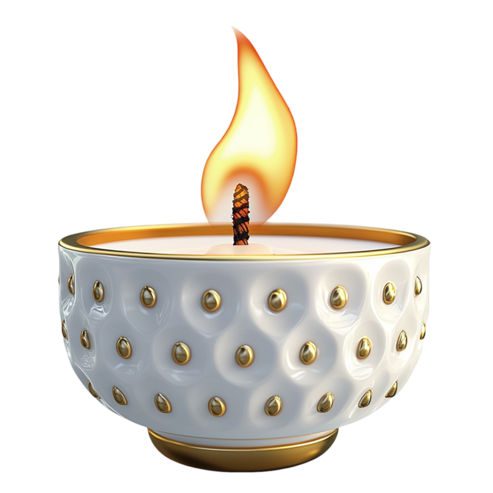 Elegant pearlstudded cle holder flame symbolizing serenity tranquility spiritual devotion png