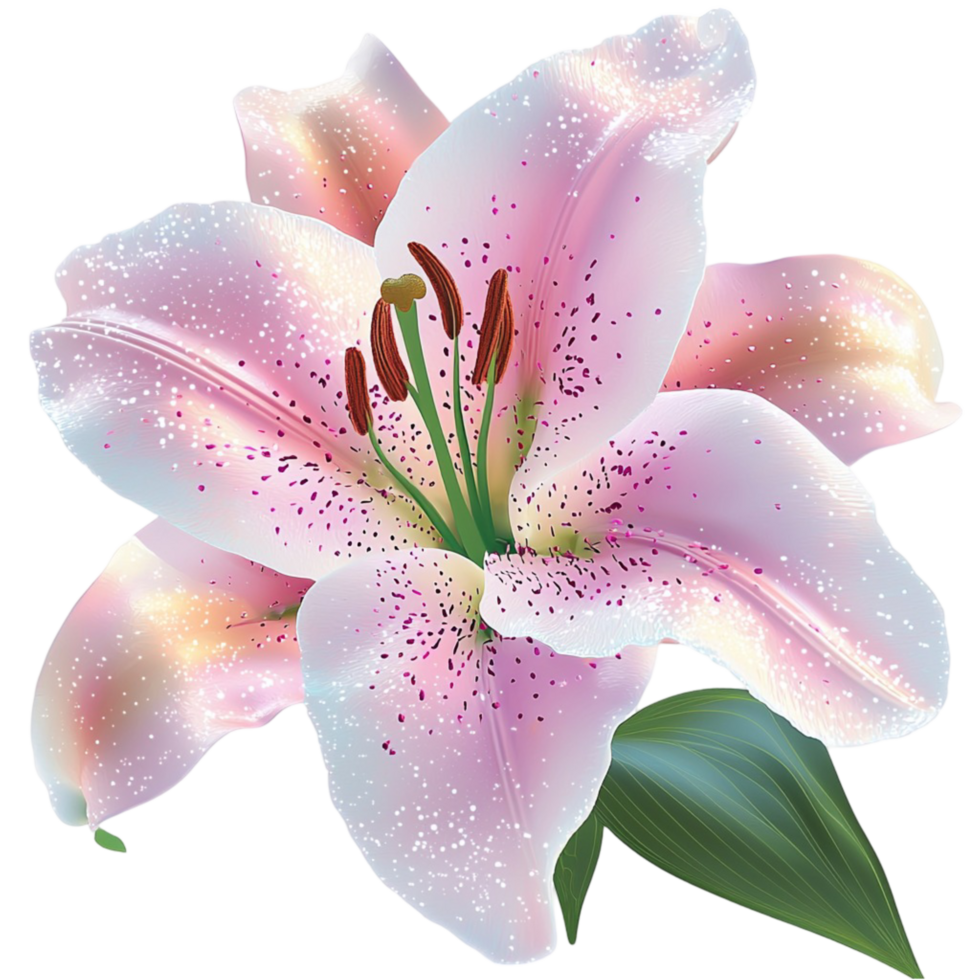 Soft pink lily flower in bloom symbolizing purity beauty delicate natural elegance png