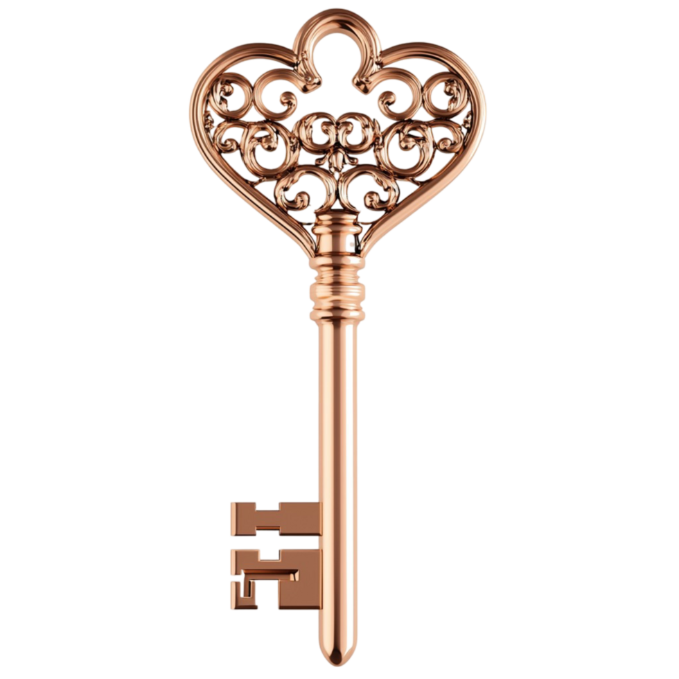 Vintage golden key ornate hle symbolizing mystery discovery unlocking new possibilities png