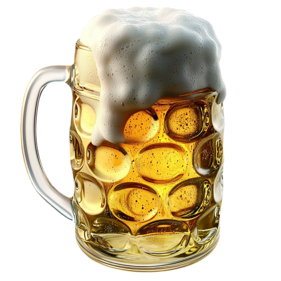 Frosted glass beer mug foam symbolizing relaxation enjoyment social drinking culture png