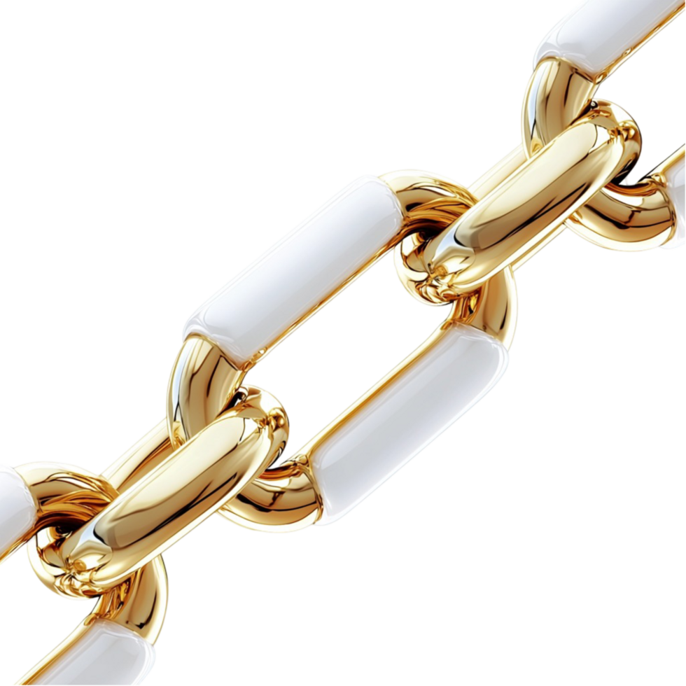 Strong golden chain link a polished surface representing strength unity connection everlasting bonds in relationships png