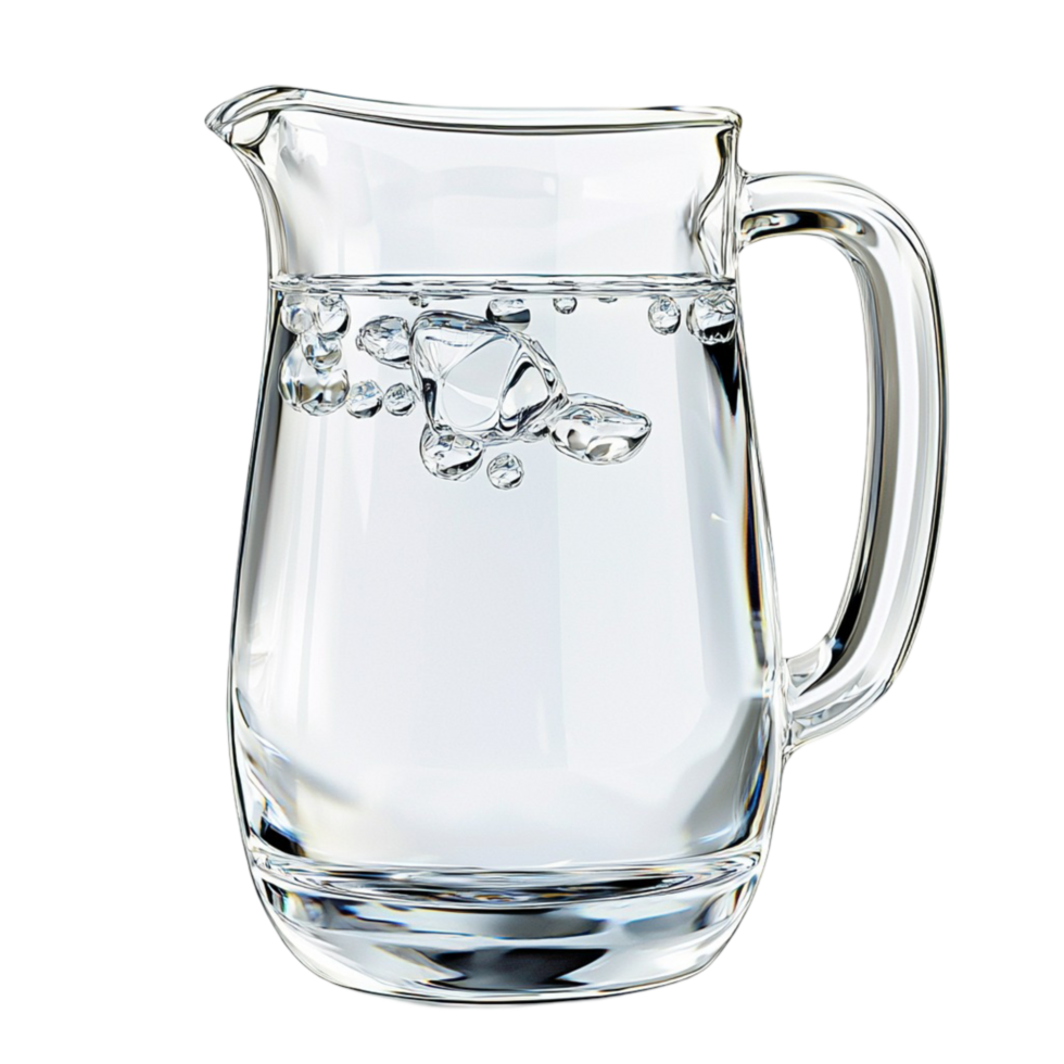 glass pitcher filled fresh water reflecting clarity purity hydration a simple elegant design png