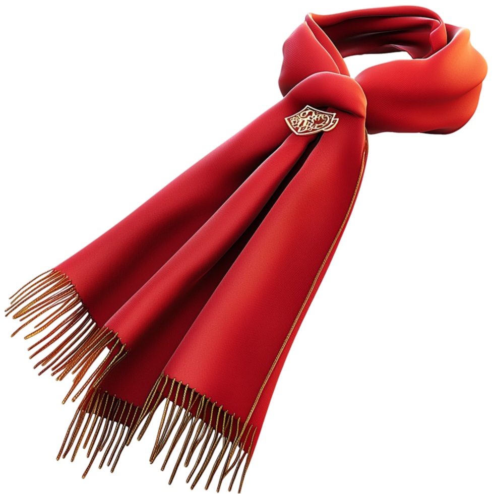 Soft red scarf wrapped beautifully elegant folds symbolizing warmth comfort fashion timeless stylish sophistication png