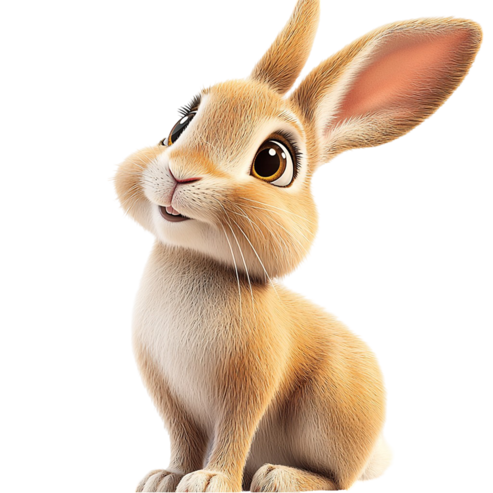Adorable brown rabbit sitting gracefully symbolizing innocence gentleness curiosity and the charm of small furry animals png