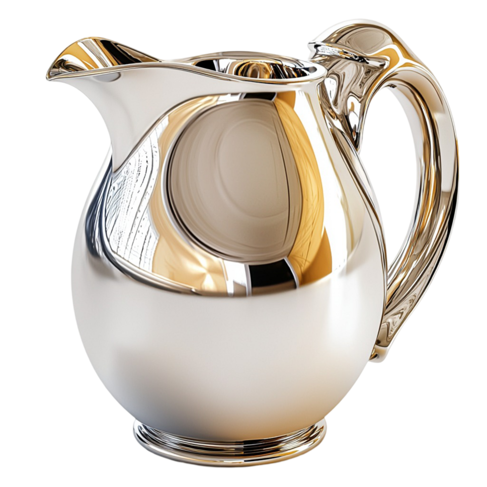 Luxurious white ceramic pitcher golden accents symbolizing elegance sophistication beauty the timeless charm of tableware png