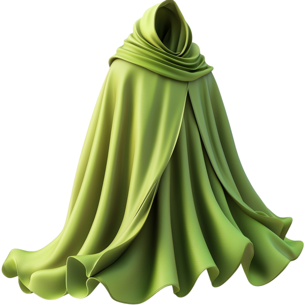 Green silk draped gracefully in folds symbolizing refinement softness beauty the charm of luxurious textiles png