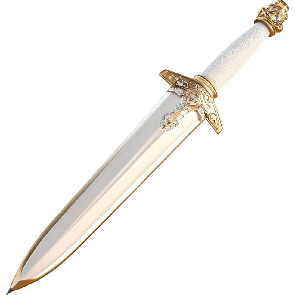 Luxurious golden dagger sharp blade ornate hle reflecting royal craftsmanship elegant design png
