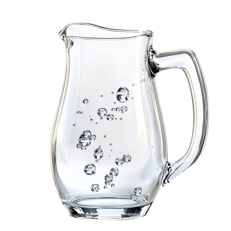 glass pitcher filled crystalclear water showcasing freshness purity a minimalist design perfectly png