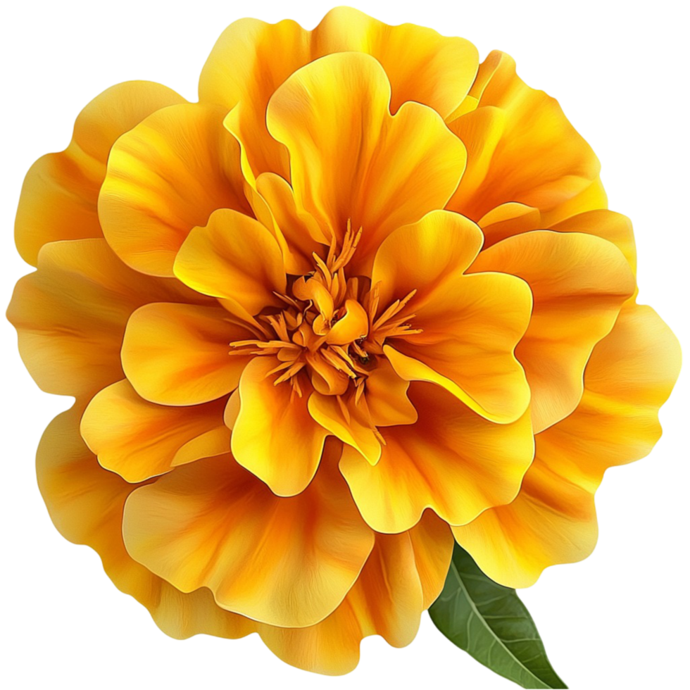 Vibrant orange marigold flower in full bloom delicate petals showcasing natural floral beauty garden elegance png