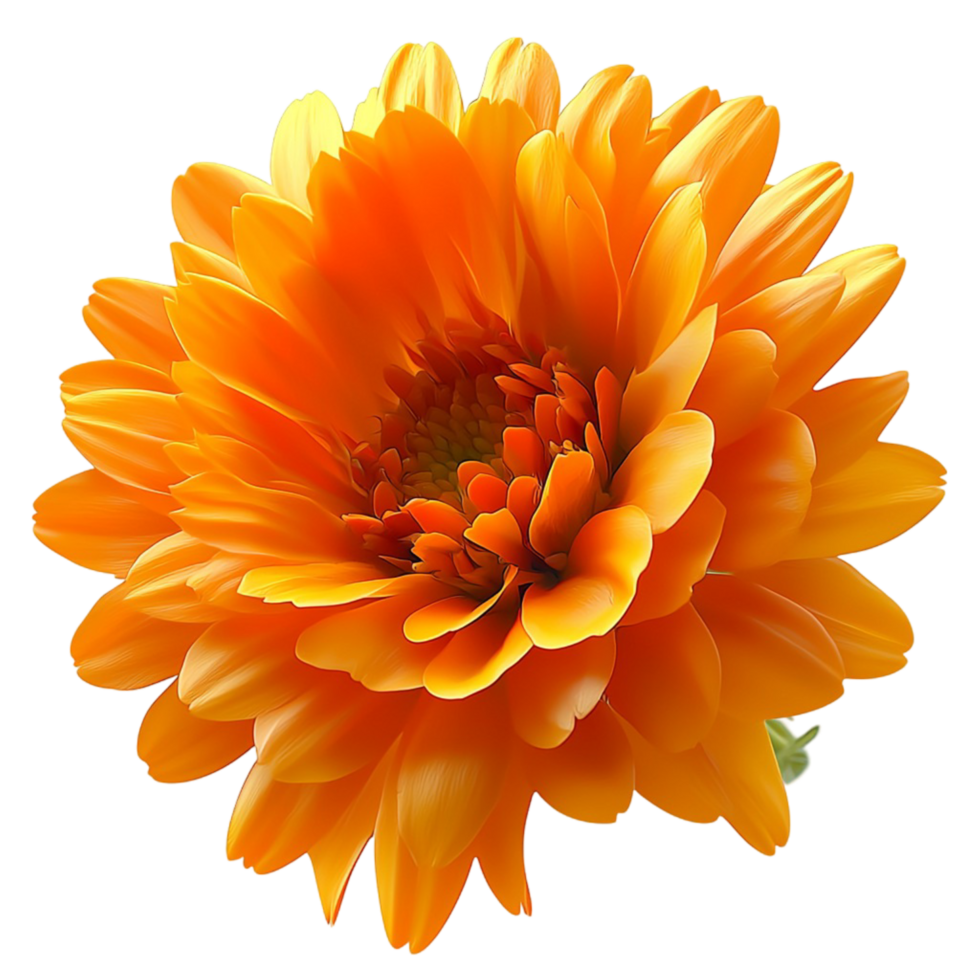 Vibrant orange gerbera daisy in full bloom showcasing stunning floral beauty natural garden elegance png