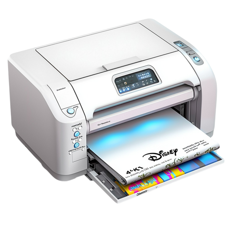 Modern digital printer highquality paper output showcasing advanced technology efficient home office essentials png